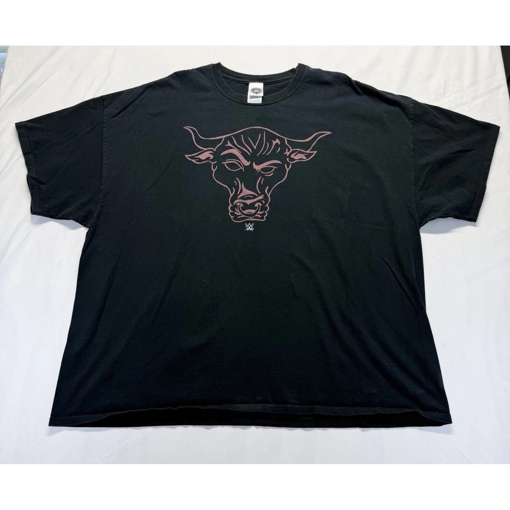 WWE The Rock Red Brahma Bull Line Drawing Mens T-shirt 4XL wrestling tee